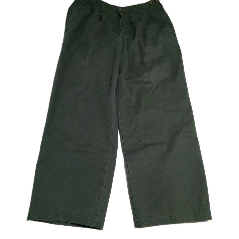 New Dockers Flat Front Khaki Green 36x32 Pre-Owned Ecellent